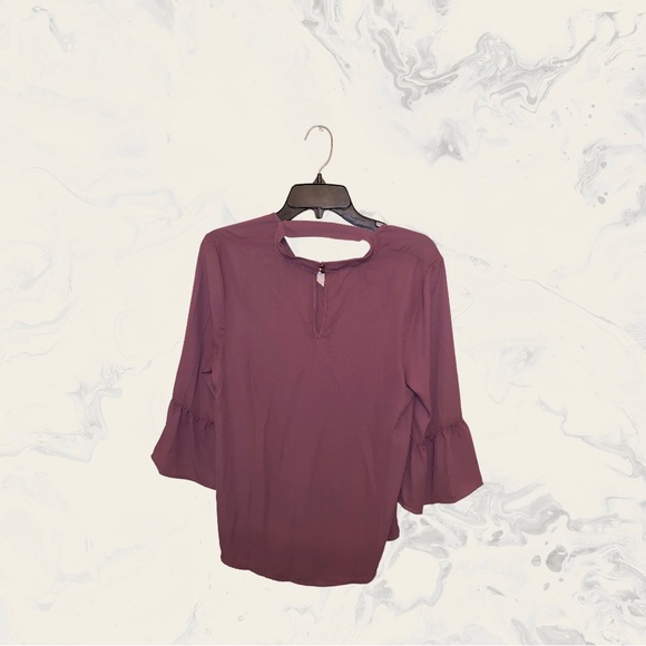 Old Navy Tempted Lavender Lilac Statement Sleeve Classy Blouse - Picture 8 of 11